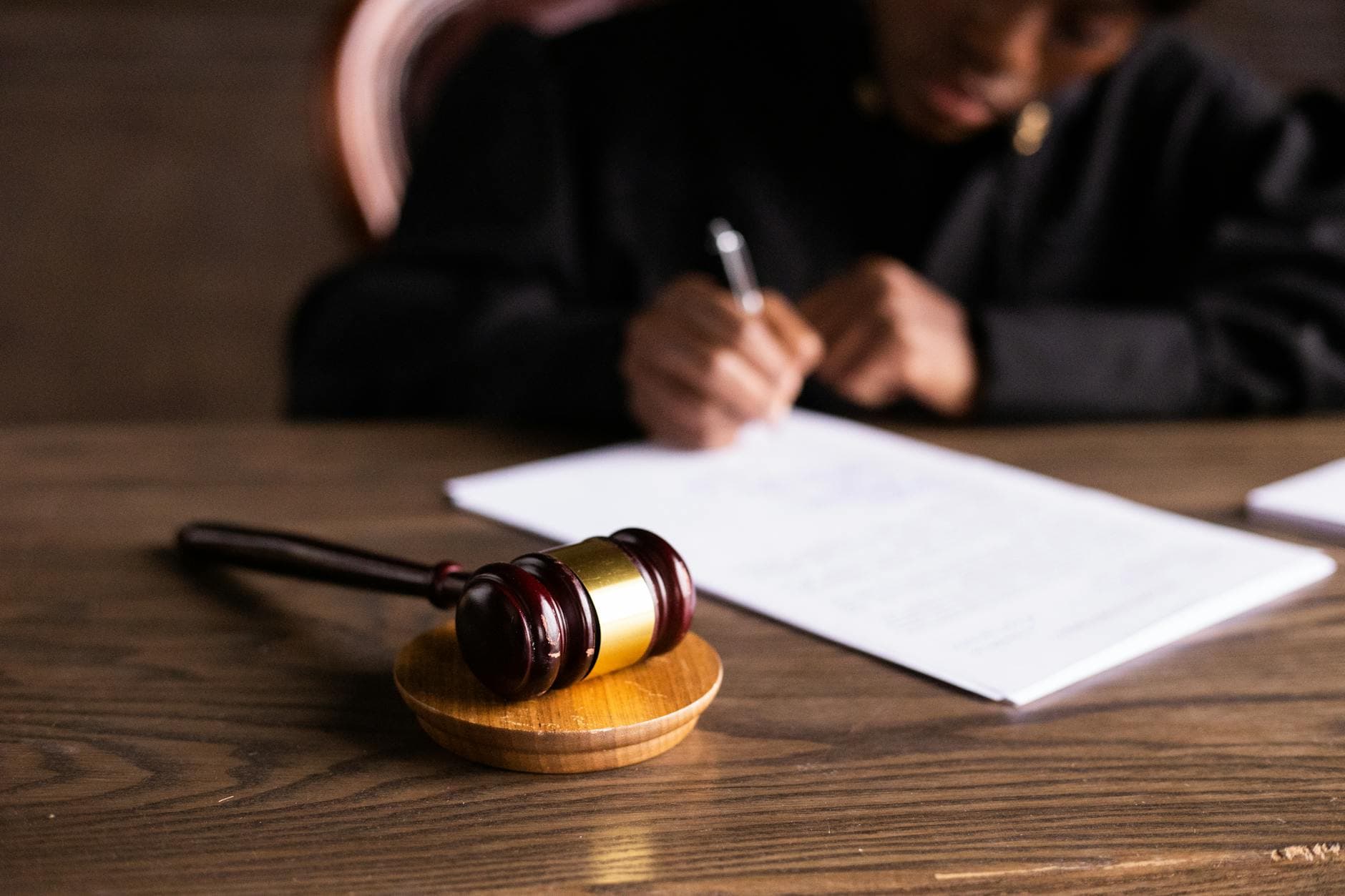 Courtroom during a corporate trial