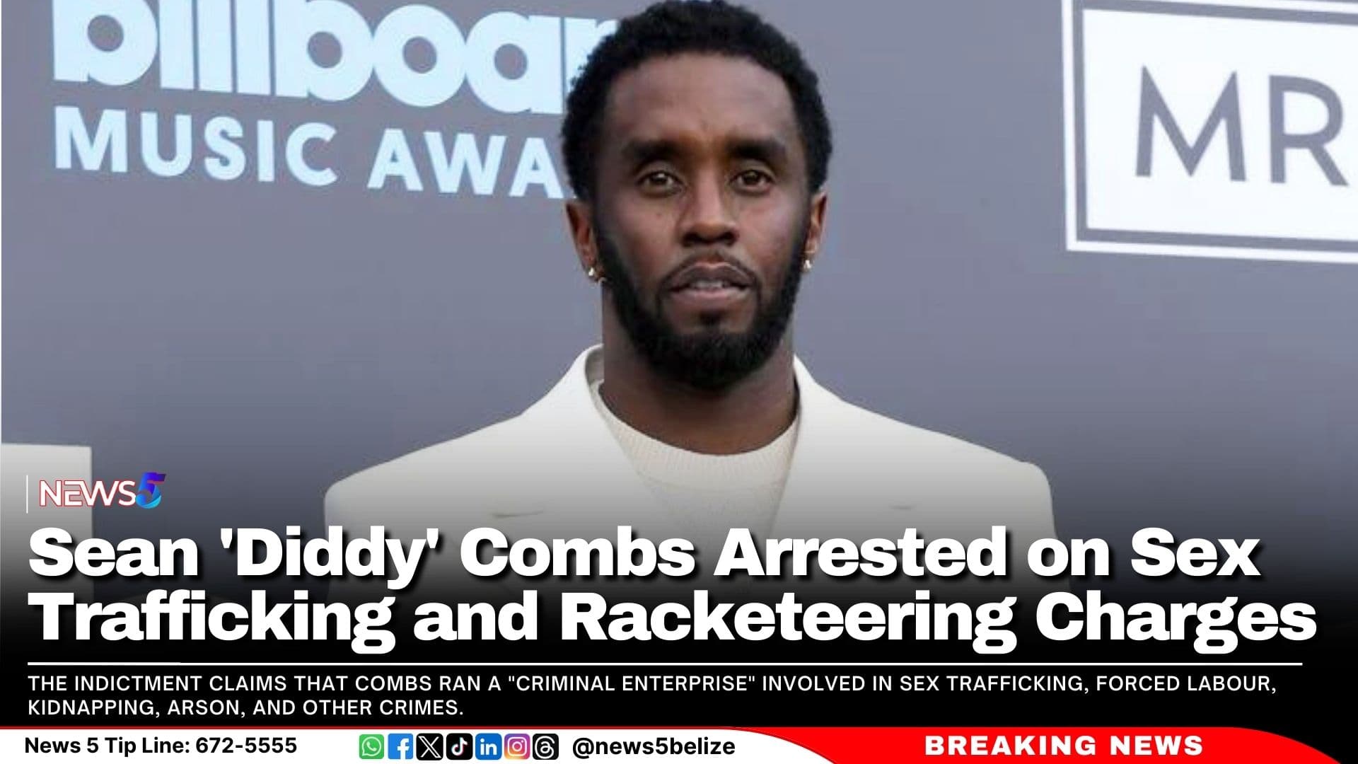 Sean 'Diddy' Combs was indicted on racketeering and sex trafficking charges — allegations span decades with music industry witnesses staying silent