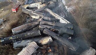 Norfolk Southern's controlled burn of vinyl chloride in East Palestine released dioxins — EPA delayed testing and downplayed health risks for months — documented evidence