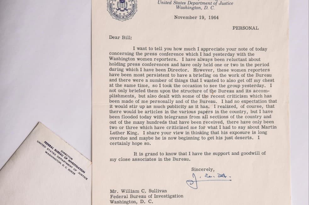 The FBI sent Martin Luther King Jr. a letter with surveillance recordings, telling him to kill himself within 34 days — documented evidence
