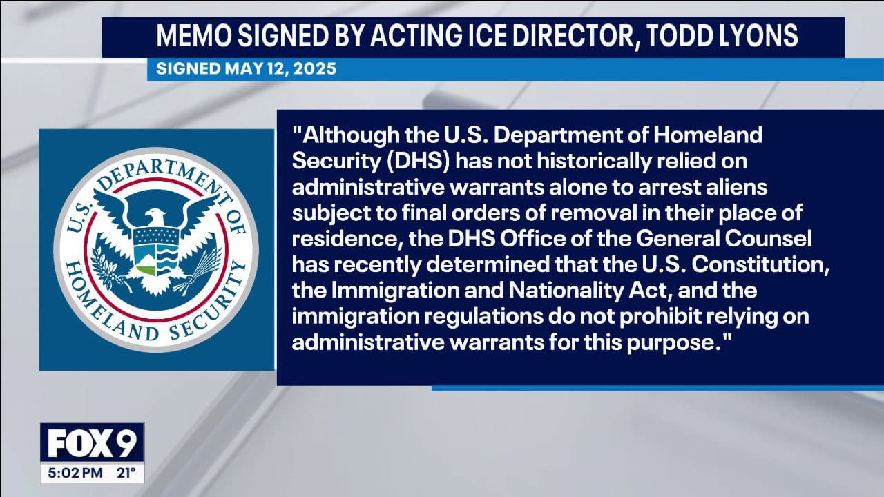 Leaked ICE memo: agents told they can enter homes without judicial warrants — whistleblowers went to Congress — documented evidence