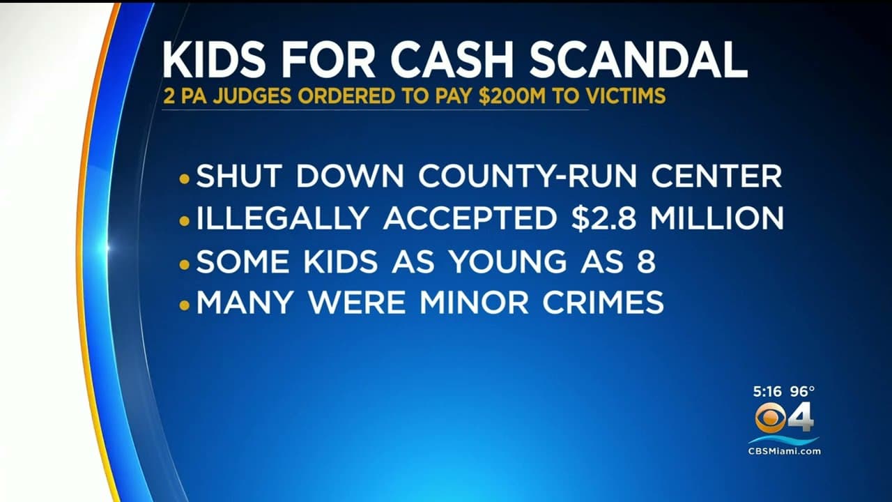 Two Pennsylvania judges received $2.8M in kickbacks for sentencing thousands of children to private juvenile detention facilities