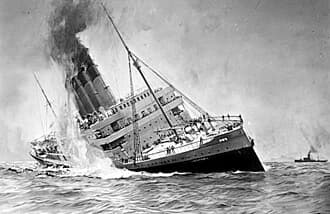 The RMS Lusitania was secretly carrying 173 tons of war munitions when Germany sank it, killing 1,198 — a fact both the US and UK denied for decades — documented evidence