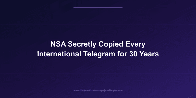 NSA Secretly Copied Every International Telegram for 30 Years — documented evidence