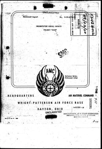 The Air Force's first UFO study (Project Sign) concluded UFOs were extraterrestrial — the report was ordered destroyed — documented evidence