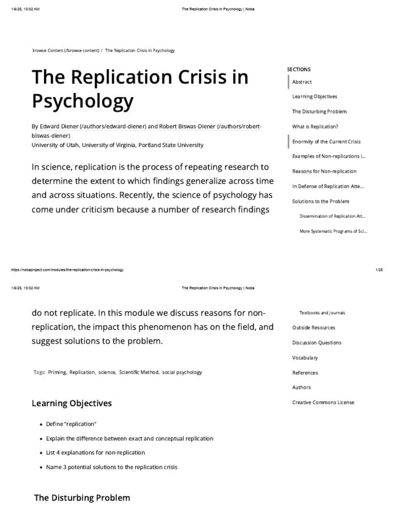 64% of landmark psychology studies failed to replicate — the 'replication crisis' revealed systemic problems in published science