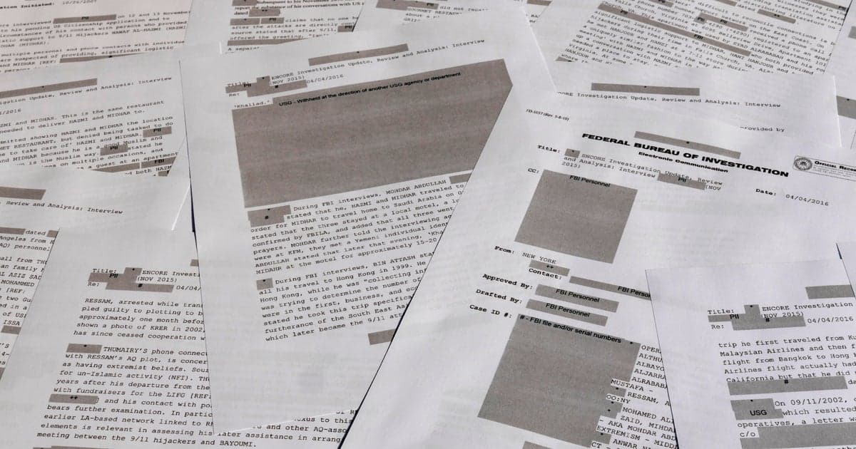 Declassified '28 pages' revealed Saudi government-linked individuals provided support to 9/11 hijackers — documented evidence