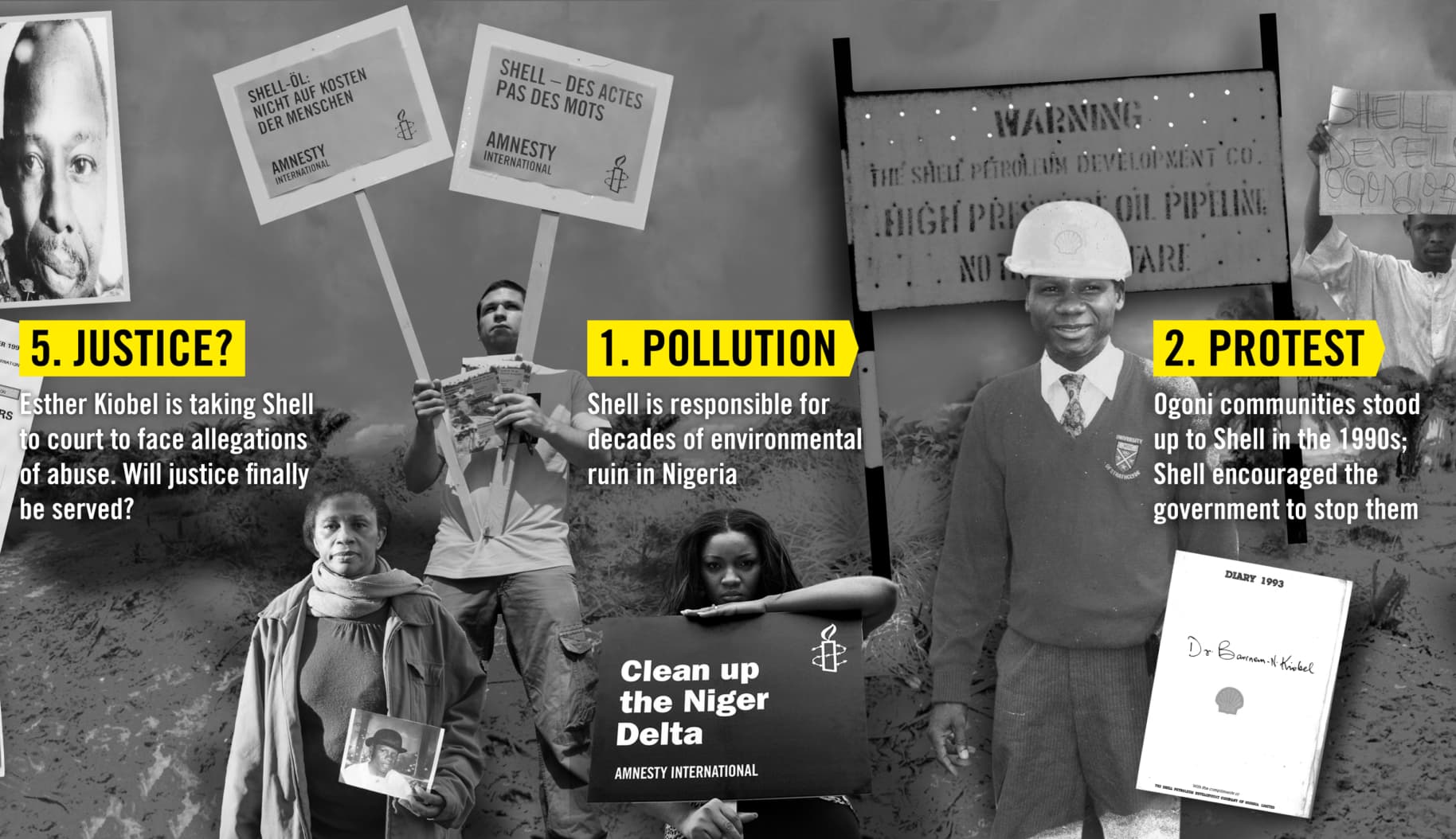 Shell was complicit in the execution of Nigerian activist Ken Saro-Wiwa and the environmental destruction of Ogoniland — documented evidence