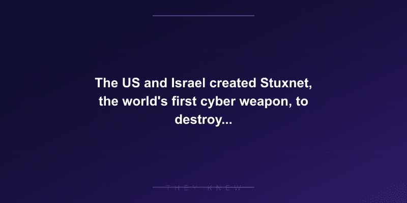 The US and Israel created Stuxnet, the world's first cyber weapon, to destroy Iran's nuclear centrifuges — documented evidence