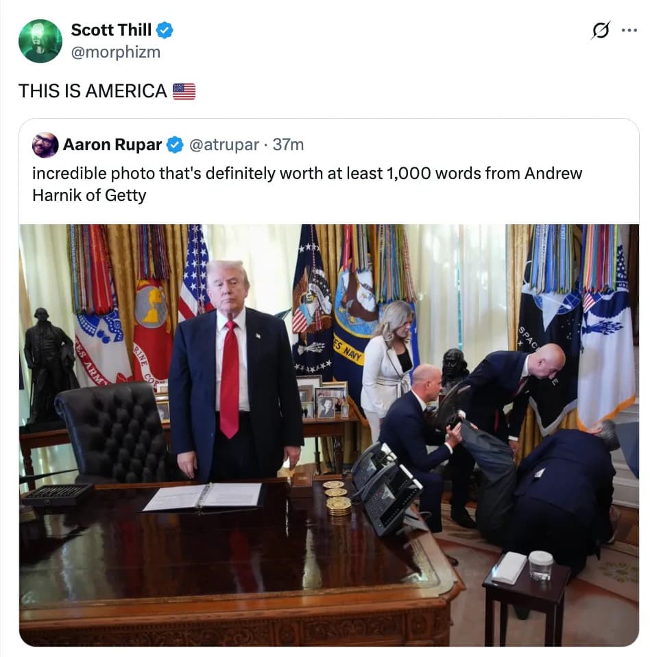 Andy Harnik — the Getty photographer Trump accused of AI-faking a Harris crowd in 2024 — was receiving a WHCA award the night Cole Allen opened fire — documented evidence