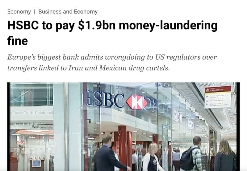 HSBC Laundered $881 Billion for Drug Cartels and Terrorist Organizations — documented evidence