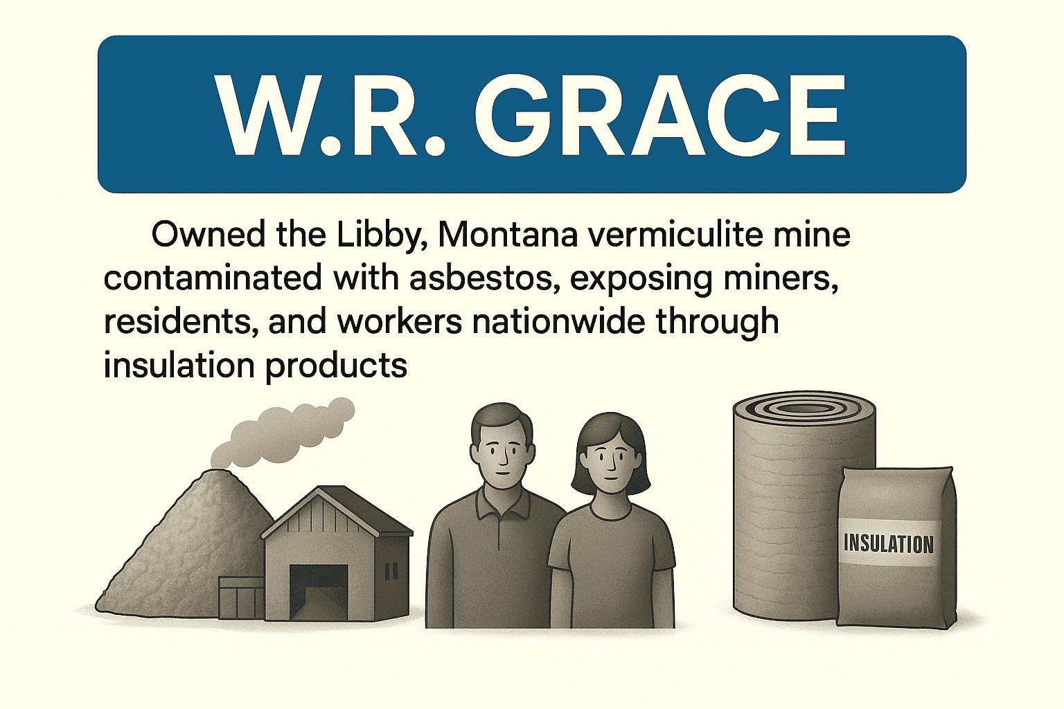 W.R. Grace Knowingly Exposed Libby Montana to Deadly Asbestos for Decades — documented evidence